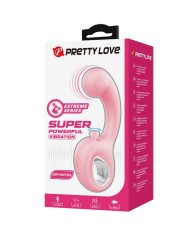 PRETTY LOVE - VIBRATEUR POINT G + STIMULATEUR DE CLITORIS ERYNNYES 10 VIBRATIONS ROSE