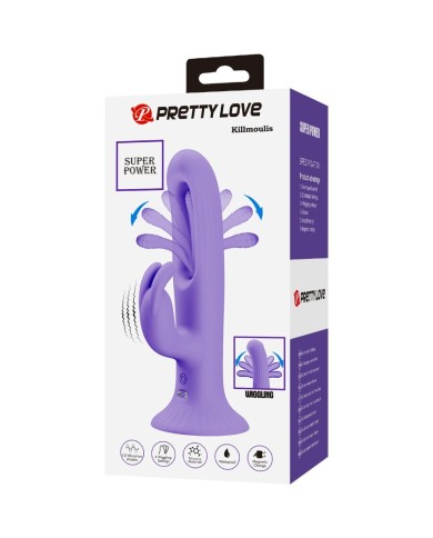 PRETTY LOVE - VIBRATEUR LAPIN KILLMOULIS 12 MODES DE VIBRATION VIOLET