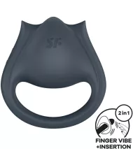 SATISFYER - PERFECT PAIR 2 MULTIVIBRATEUR 2 EN 1 ANNEAU PÉNIS ET STIMULATEUR DE DOIGTS GRIS SATISFYER - PERFECT PAIR 2 MULTIVIBRATEUR 2 EN 1 ANNEAU PÉNIS ET STIMULATEUR DE DOIGTS GRIS