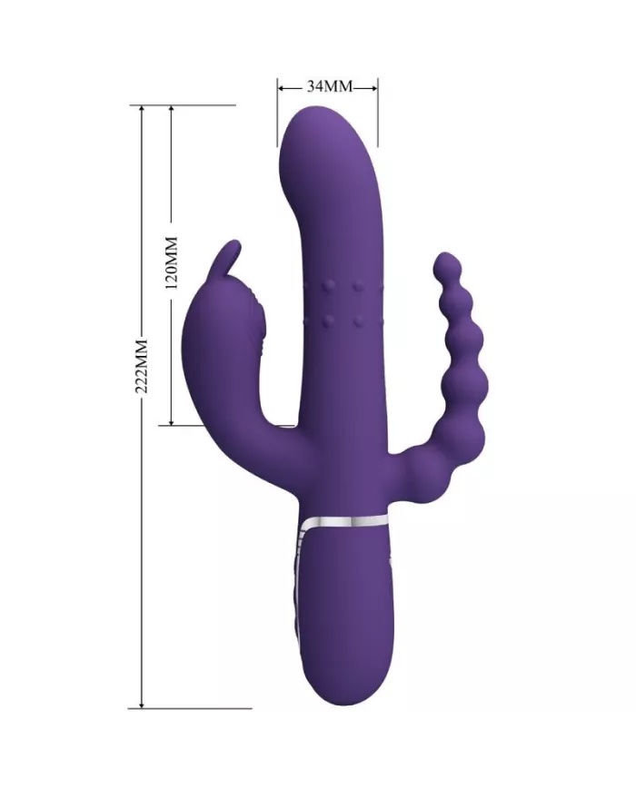 PRETTY LOVE - CAMMY TRIPLE VIBRATEUR MULTIFONCTION 4 EN 1 VIOLET PRETTY LOVE - CAMMY TRIPLE VIBRATEUR MULTIFONCTION 4 EN 1 VIOLET