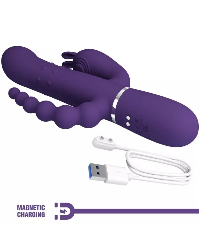 PRETTY LOVE - CAMMY TRIPLE VIBRATEUR MULTIFONCTION 4 EN 1 VIOLET PRETTY LOVE - CAMMY TRIPLE VIBRATEUR MULTIFONCTION 4 EN 1 VIOLET