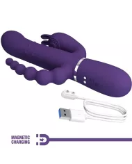 PRETTY LOVE - CAMMY TRIPLE VIBRATEUR MULTIFONCTION 4 EN 1 VIOLET PRETTY LOVE - CAMMY TRIPLE VIBRATEUR MULTIFONCTION 4 EN 1 VIOLET