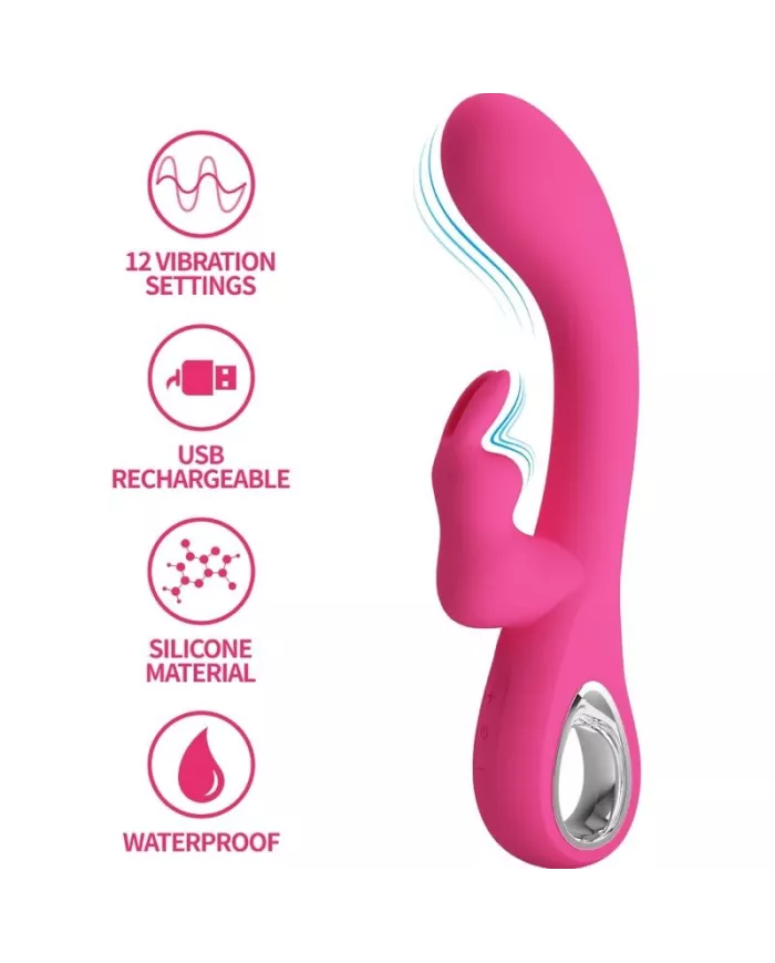 PRETTY LOVE - VIBRATEUR NOVAK RABBIT 12 VIBRATIONS ROSE PRETTY LOVE - VIBRATEUR NOVAK RABBIT 12 VIBRATIONS ROSE