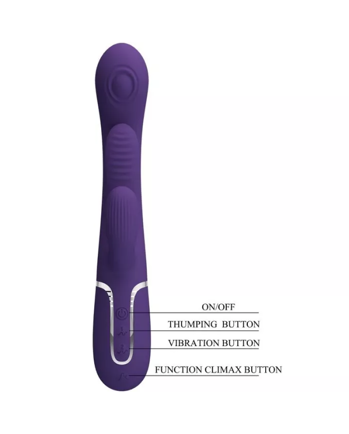PRETTY LOVE - SHANIA TRIPLE RABBIT VIBRATEUR MULTIFONCTION VIOLET PRETTY LOVE - SHANIA TRIPLE RABBIT VIBRATEUR MULTIFONCTION VIOLET