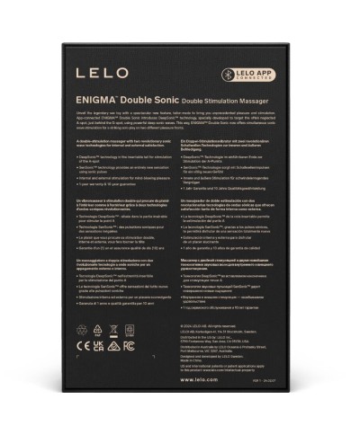 LELO - ENIGMA DOUBLE VIBRATEUR SONIQUE POINT G CYBER VIOLET