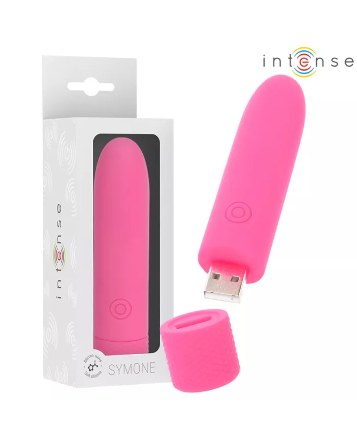 INTENSE - SYMONE BULLET VIBRANT RECHARGEABLE USB 8 VIBRATIONS ROSE 10 X 2,2 CM INTENSE - SYMONE BULLET VIBRANT RECHARGEABLE USB 8 VIBRATIONS ROSE 10 X 2,2 CM
