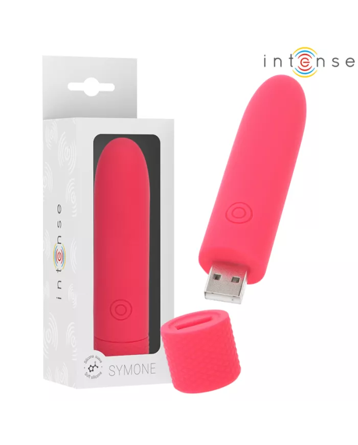 INTENSE - SYMONE BULLET VIBRANT RECHARGEABLE USB 8 VIBRATIONS ROUGE 10 X 2,2 CM INTENSE - SYMONE BULLET VIBRANT RECHARGEABLE USB 8 VIBRATIONS ROUGE 10 X 2,2 CM