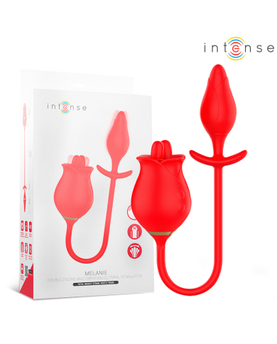 INTENSE - MELANIE DOUBLE STIMULATEUR DE CLITORIS AVEC LANGUE EN ZIGZAG
