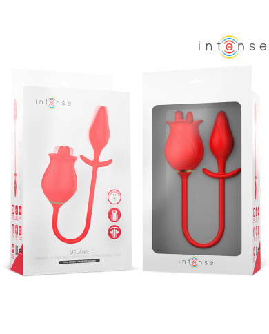 INTENSE - MELANIE DOUBLE STIMULATEUR DE CLITORIS AVEC LANGUE EN ZIGZAG