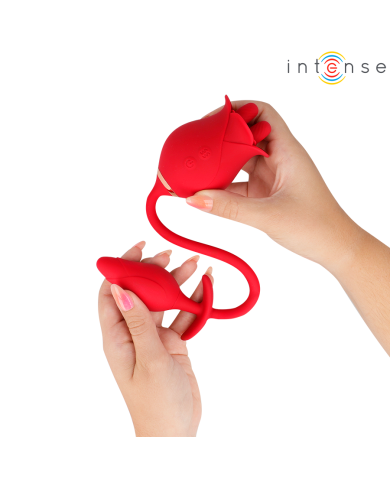 INTENSE - MELANIE DOUBLE STIMULATEUR DE CLITORIS AVEC LANGUE EN ZIGZAG