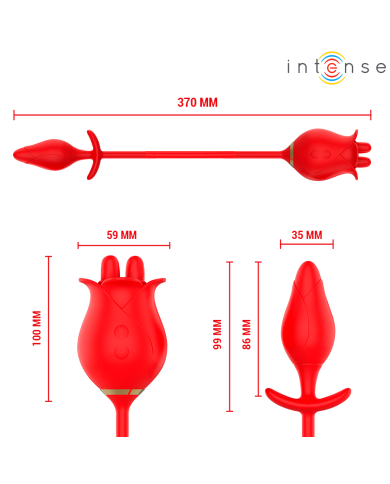INTENSE - MELANIE DOUBLE STIMULATEUR DE CLITORIS AVEC LANGUE EN ZIGZAG