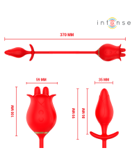 INTENSE - MELANIE DOUBLE STIMULATEUR DE CLITORIS AVEC LANGUE EN ZIGZAG
