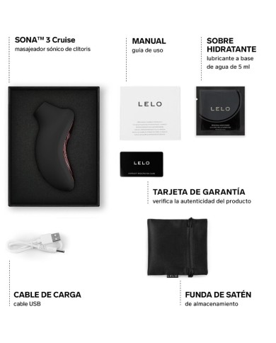 LELO - SONA 3 CRUISE MASSEUR CLITORAL SONIQUE NOIR