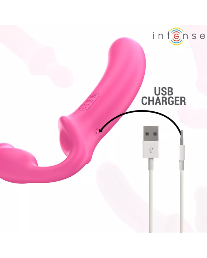 INTENSE - AMY DOUBLE VIBRATEUR 20 CM ROSE TÉLÉCOMMANDE