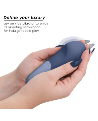 WOMANIZER - VIBE LAY-ON VIBRATEUR SILENCIEUX BLEU FONCÉ