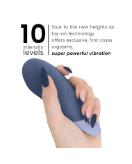 WOMANIZER - VIBE LAY-ON VIBRATEUR SILENCIEUX BLEU FONCÉ