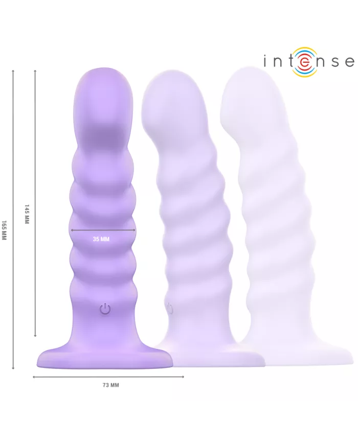 INTENSE - BRENDA VIBRATEUR TAILLE M DESIGN SPIRALE 10 VIBRATIONS VIOLET TÉLÉCOMMANDE