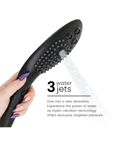 WOMANIZER - POMMEAU DE DOUCHE STIMULANT CLITORIAL WAVE NOIR