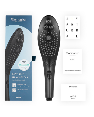 WOMANIZER - POMMEAU DE DOUCHE STIMULANT CLITORIAL WAVE NOIR