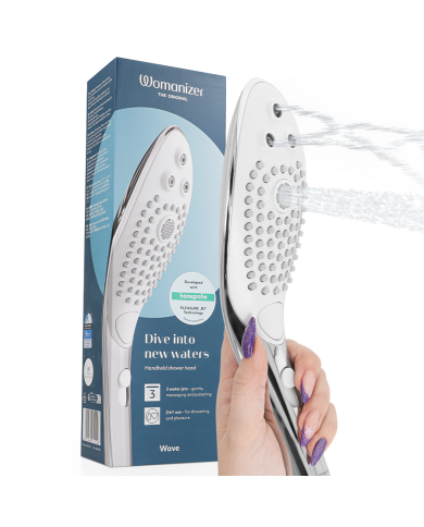 WOMANIZER - POMMEAU DE DOUCHE STIMULANT CLITORIAL WAVE CHROME