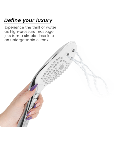 WOMANIZER - POMMEAU DE DOUCHE STIMULANT CLITORIAL WAVE CHROME