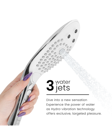 WOMANIZER - POMMEAU DE DOUCHE STIMULANT CLITORIAL WAVE CHROME
