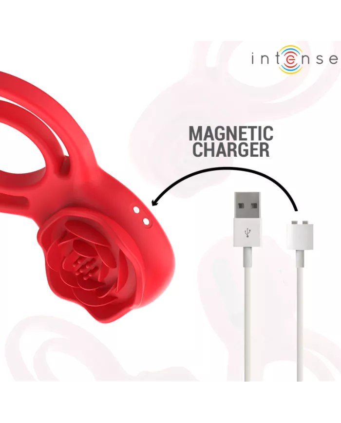 INTENSE - GAIL STIMULATEUR ROSE 10 VIBRATIONS ROUGE TELECOMMANDE