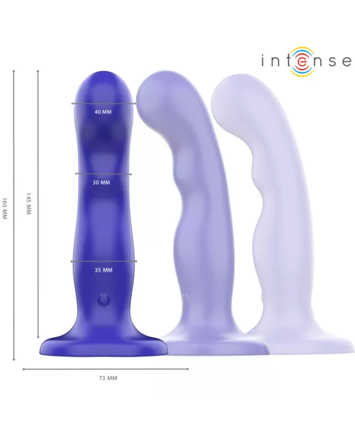 INTENSE - SHORTY VIBRATEUR AVEC VENTOUSE TÉLÉCOMMANDE BLEUE