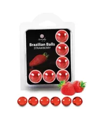 SECRETPLAY - SET 6 BALLES BRÉSILIENNES FRAISE SECRETPLAY - SET 6 BALLES BRÉSILIENNES FRAISE