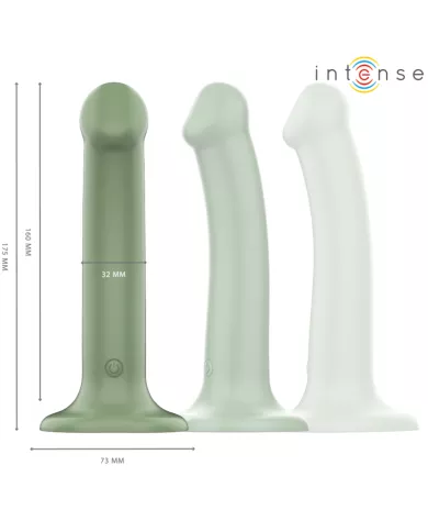 INTENSE - BECCA VIBRATEUR AVEC VENTOUSE 10 VIBRATIONS TÉLÉCOMMANDE VERTE