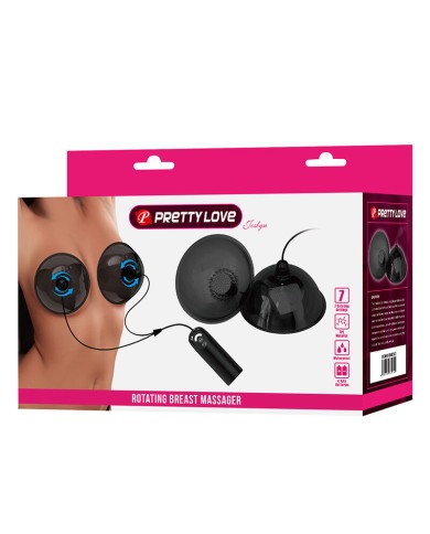 PRETTY LOVE - STIMULATEUR DE TÉTONS ROTATIF À SUCCION NOIR