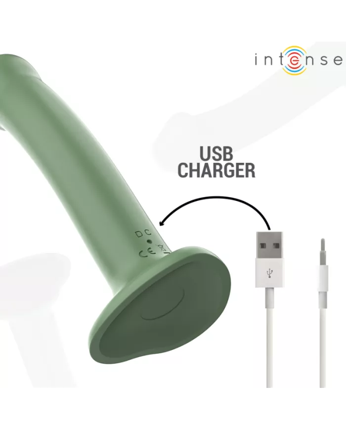 INTENSE - BECCA VIBRATEUR AVEC VENTOUSE 10 VIBRATIONS TÉLÉCOMMANDE VERTE