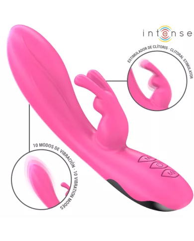 INTENSE - RANDALL VIBRATEUR RABBIT 10 VIBRATIONS ROSE