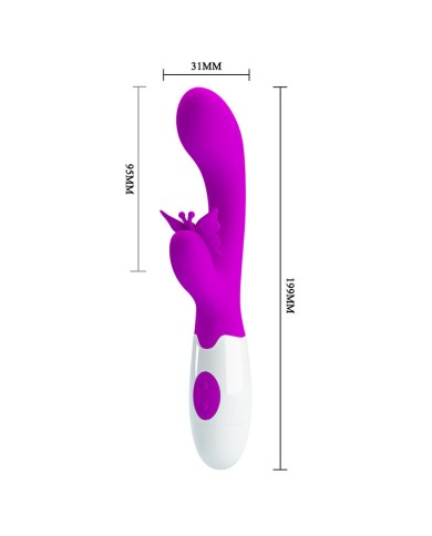 PRETTY LOVE - VIBRATEUR LAPIN VIOLET 30 FONCTIONS BAISER PAPILLON