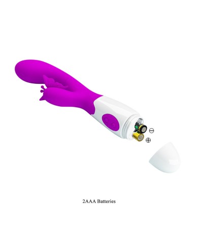 PRETTY LOVE - VIBRATEUR LAPIN VIOLET 30 FONCTIONS BAISER PAPILLON
