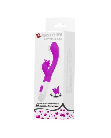 PRETTY LOVE - VIBRATEUR LAPIN VIOLET 30 FONCTIONS BAISER PAPILLON
