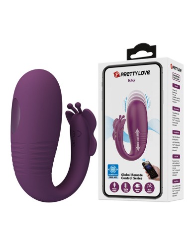 PRETTY LOVE - VIBRATEUR ŒUF À PROFONDEUR KLAY CONTRÔLÉ PAR APPLICATION VIOLET