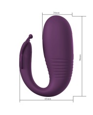 PRETTY LOVE - VIBRATEUR ŒUF À PROFONDEUR KLAY CONTRÔLÉ PAR APPLICATION VIOLET