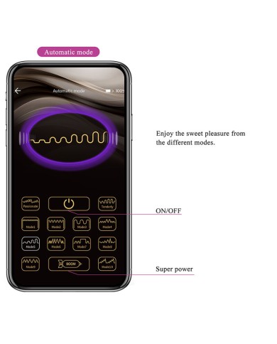 PRETTY LOVE - VIBRATEUR ŒUF À PROFONDEUR KLAY CONTRÔLÉ PAR APPLICATION VIOLET
