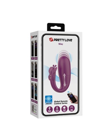 PRETTY LOVE - VIBRATEUR ŒUF À PROFONDEUR KLAY CONTRÔLÉ PAR APPLICATION VIOLET