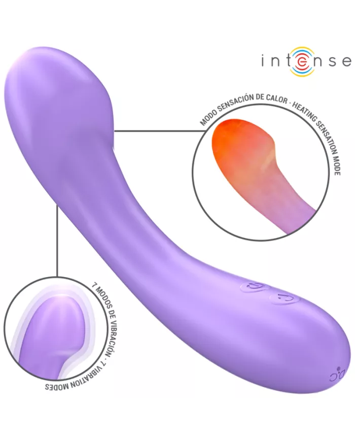 INTENSE - BECKY VIBRATEUR 19 CM CHAUFFANT 7 VIBRATIONS VIOLET INTENSE - BECKY VIBRATEUR 19 CM CHAUFFANT 7 VIBRATIONS VIOLET