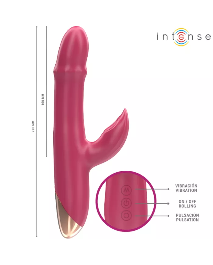 INTENSE - CHLOE VIBRATEUR MULTIFONCTION 3 EN 1 ROUGE INTENSE - CHLOE VIBRATEUR MULTIFONCTION 3 EN 1 ROUGE