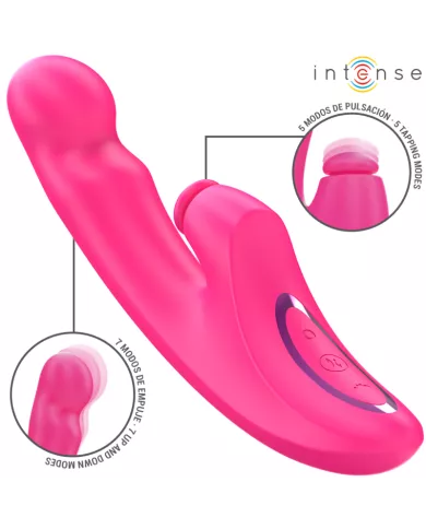 INTENSE - EMI VIBRATEUR 13,5 CM MULTIFONCTION 3 EN 1 10 VIBRATIONS ROSE