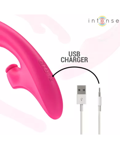 INTENSE - EMI VIBRATEUR 13,5 CM MULTIFONCTION 3 EN 1 10 VIBRATIONS ROSE