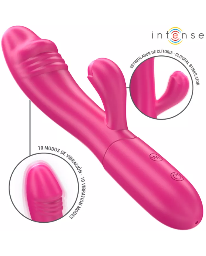 INTENSE - IVY VIBRATEUR FLEXIBLE 10 VIBRATIONS AVEC LANGUE STIMULANTE ROSE INTENSE - IVY VIBRATEUR FLEXIBLE 10 VIBRATIONS AVEC LANGUE STIMULANTE ROSE