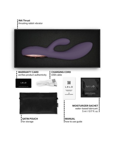 LELO - INA THRUST RABBIT VIBRATEUR À POUSSÉE VIOLET