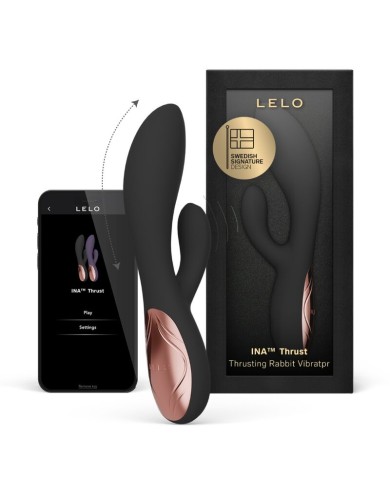 LELO - INA THRUST RABBIT VIBRATEUR À POUSSÉE NOIR