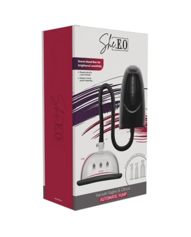 SHE.E.O - POMPE À VIDE AUTOMATIQUE POUR VAGIN ET CLITORIS NOIR