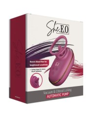 SHE.E.O - POMPE DE STIMULATION CLITORIALE AUTOMATIQUE AVEC EFFET DE LÉCHAGE (VIOLET)