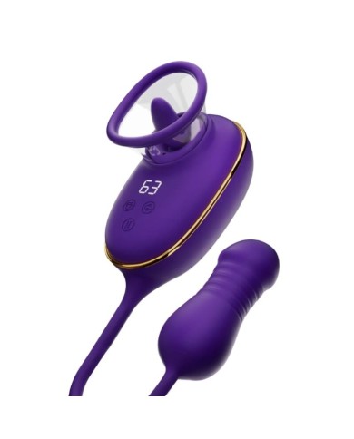SHE.E.O - SUCCION CLITORIALE AVEC EFFET DE LÉCHAGE ET STIMULATEUR ANAL VIOLET